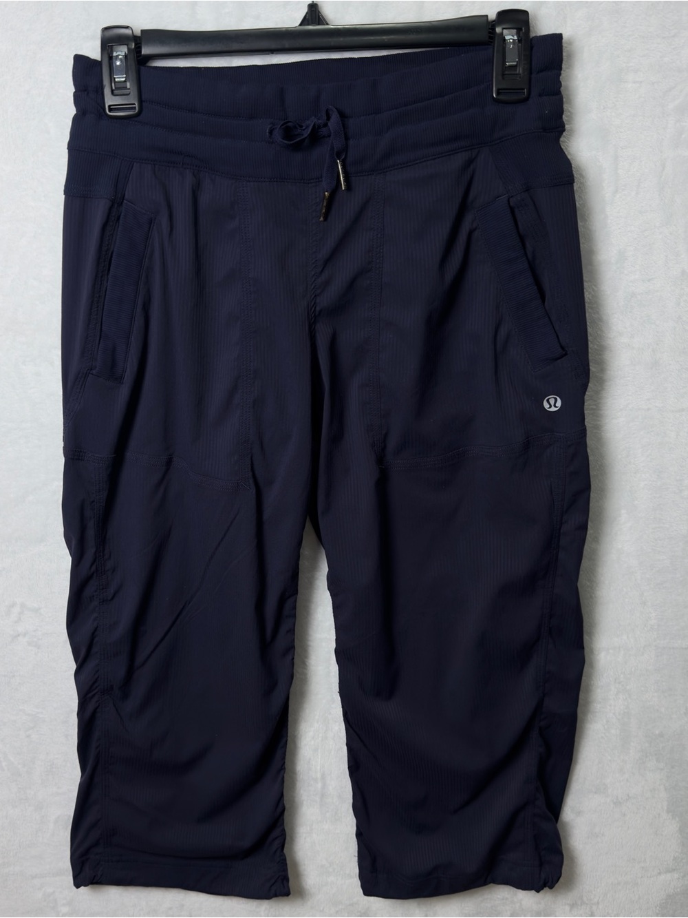 Lululemon Dance Studio Crop II Pants Size 4 Navy Blue Drawstring